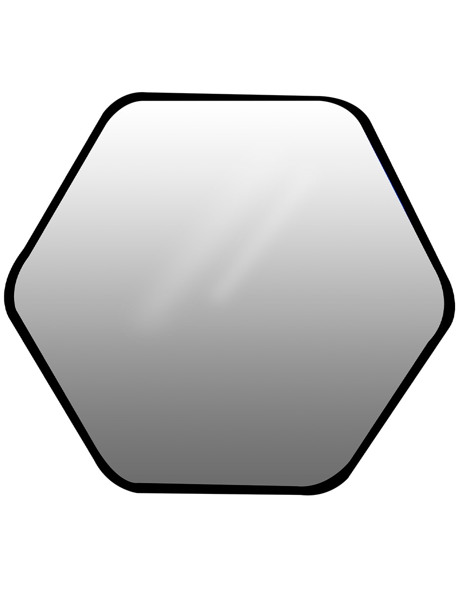 Espejo hexagonal distinto