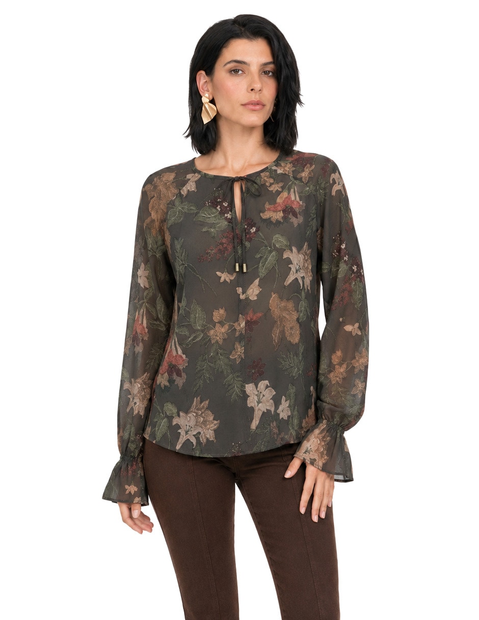 Blusa foley's manga larga para mujer