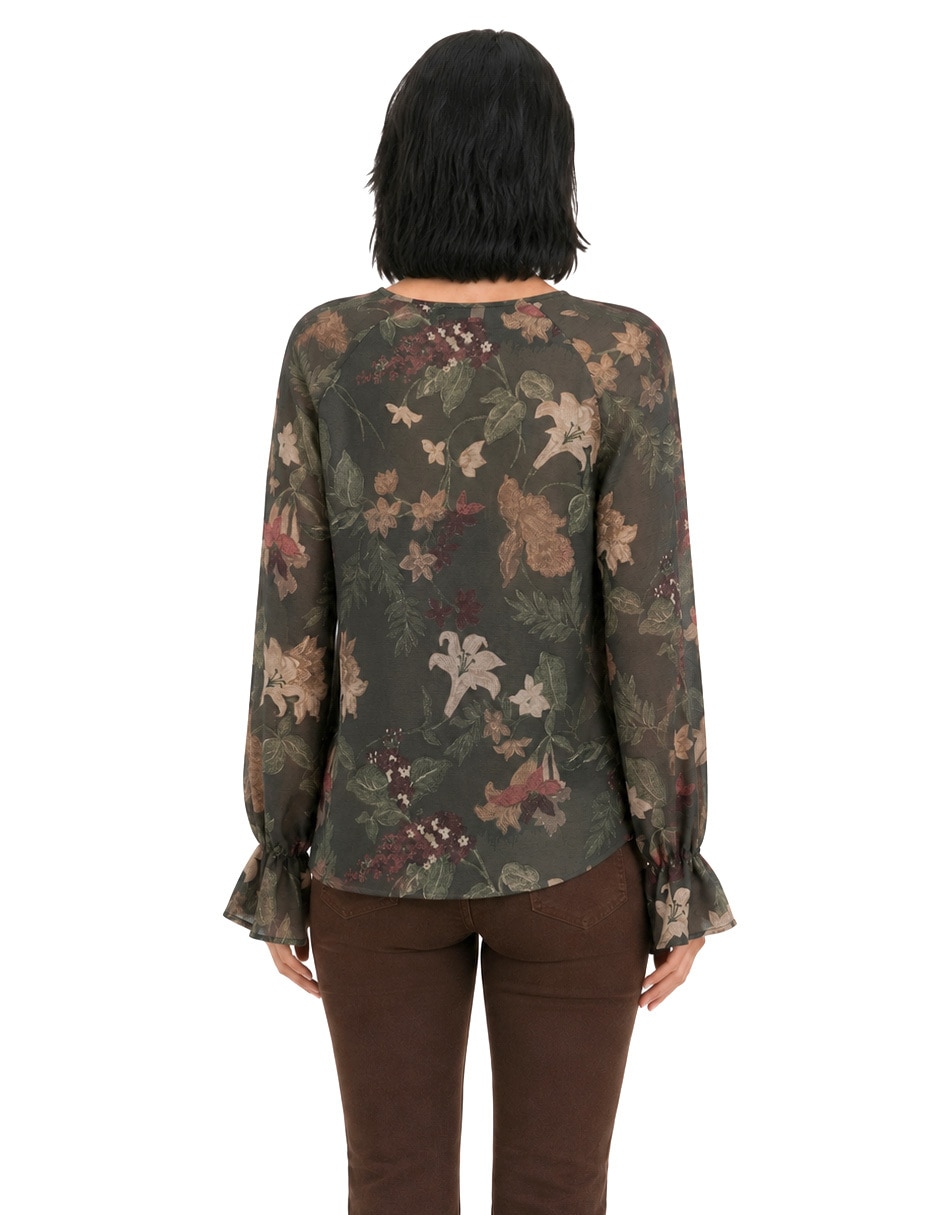 Blusa foley's manga larga para mujer