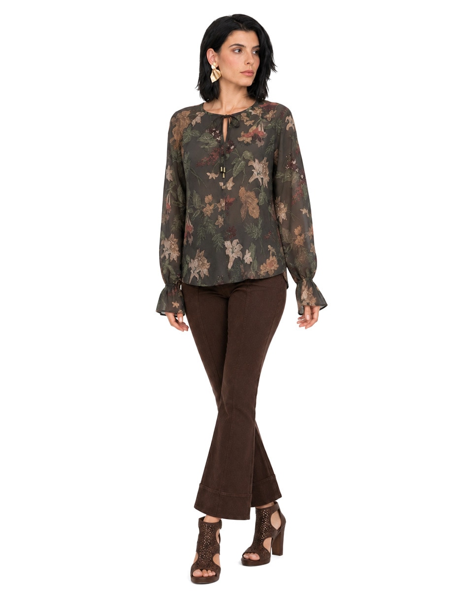 Blusa foley's manga larga para mujer