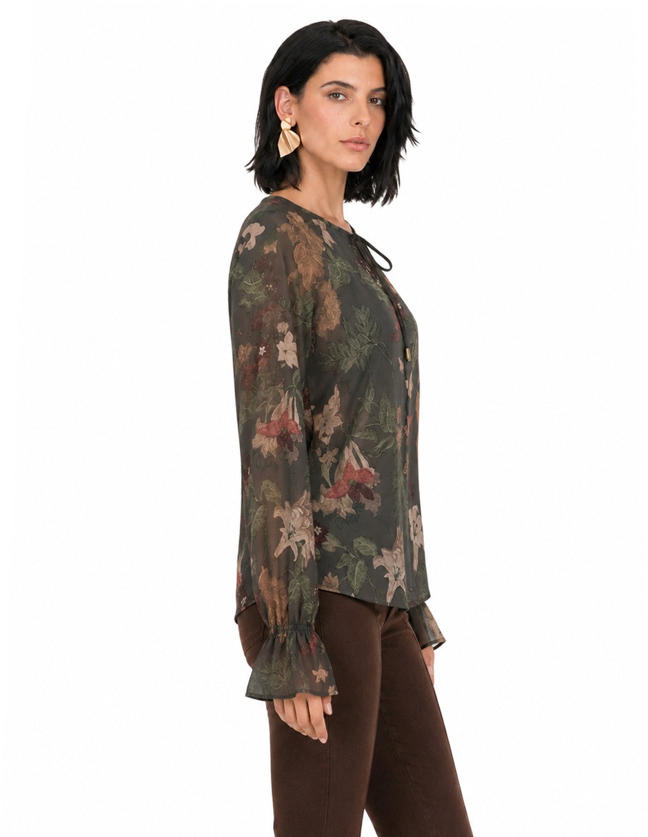 Blusa foley's manga larga para mujer
