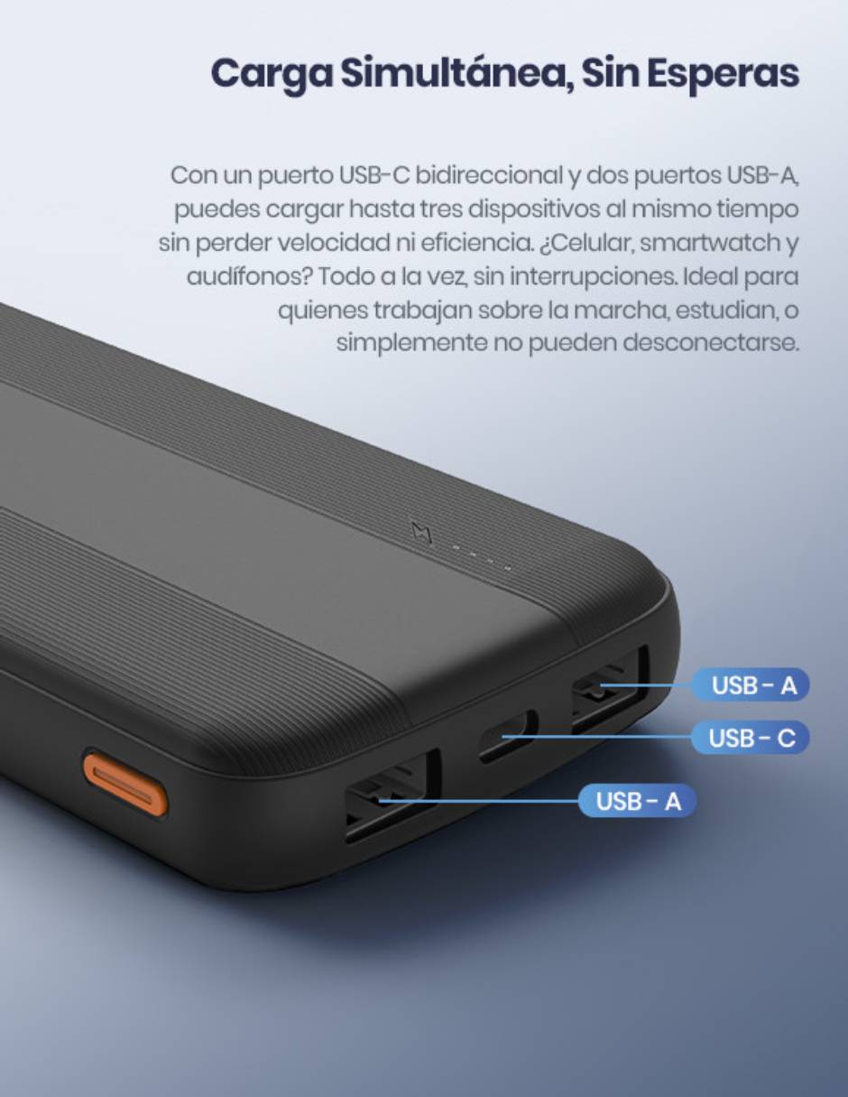 Batería portátil 10000 mAh 2