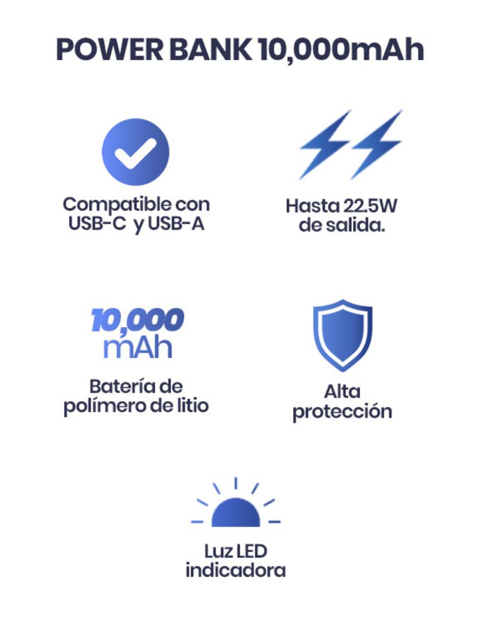 Batería portátil 10000 mAh Batería portátil 10000 mAh