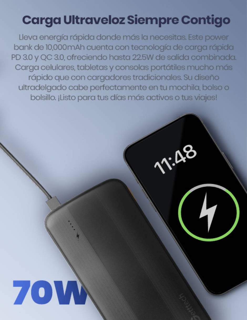 Batería portátil 10000 mAh 6
