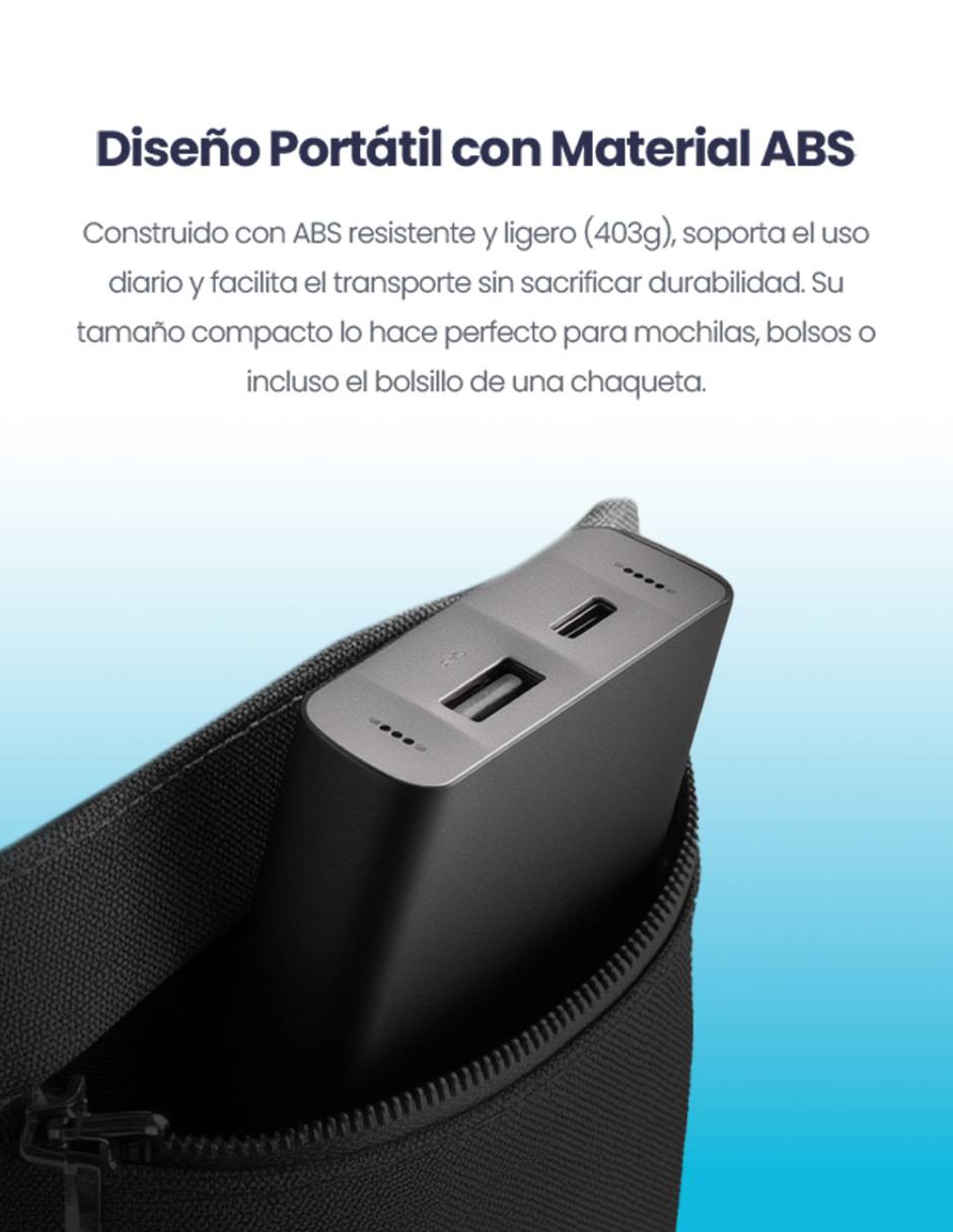 Batería portátil 20000 mAh 6