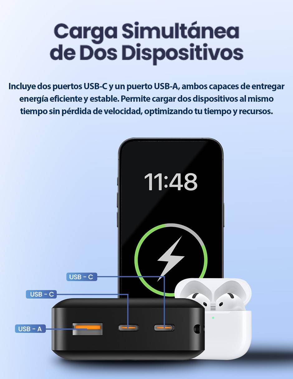 Batería portátil 20000 mAh 8
