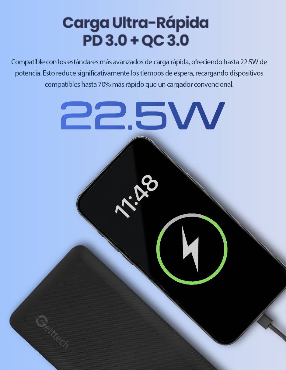 Batería portátil 20000 mAh 10
