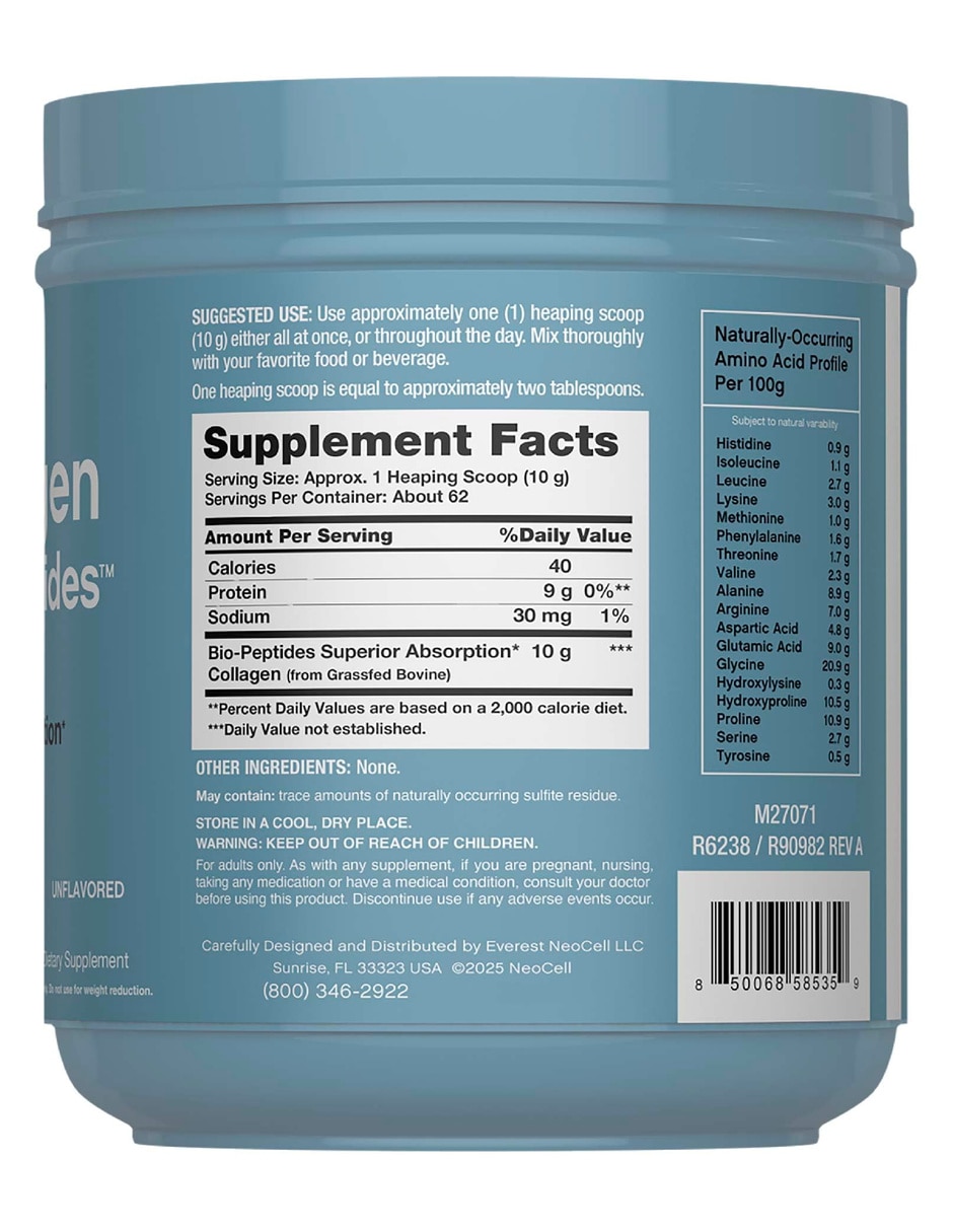 Polvo colágeno Bio Peptides con Aminoácidos de 623 g 5