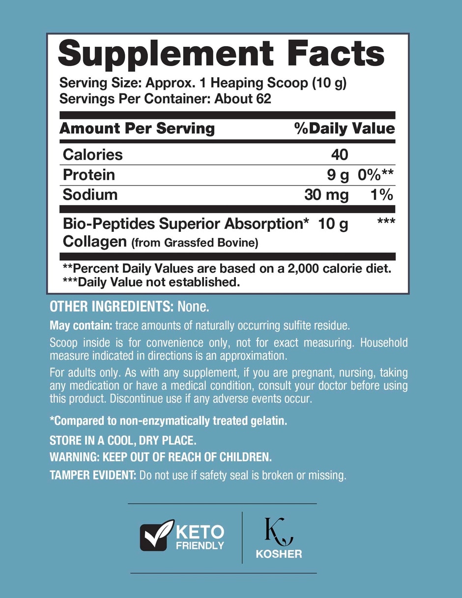 Polvo colágeno Bio Peptides con Aminoácidos de 623 g