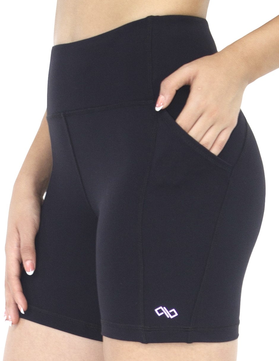 Short con bolsillos assh para entrenamiento mujer