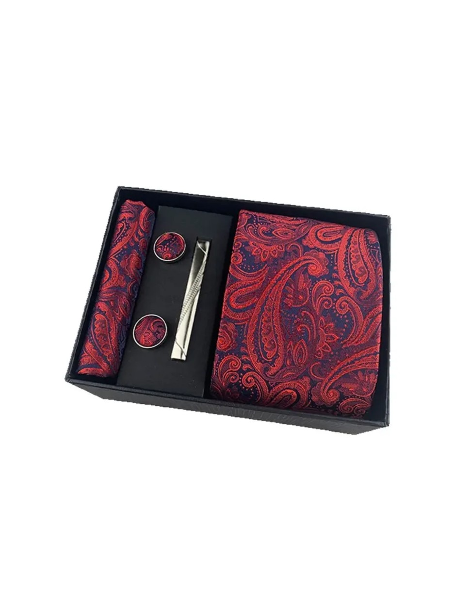 Set corbata estampado abstracto para hombre