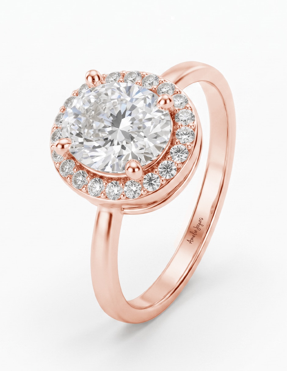 Anillo de compromiso de oro 14 k 2