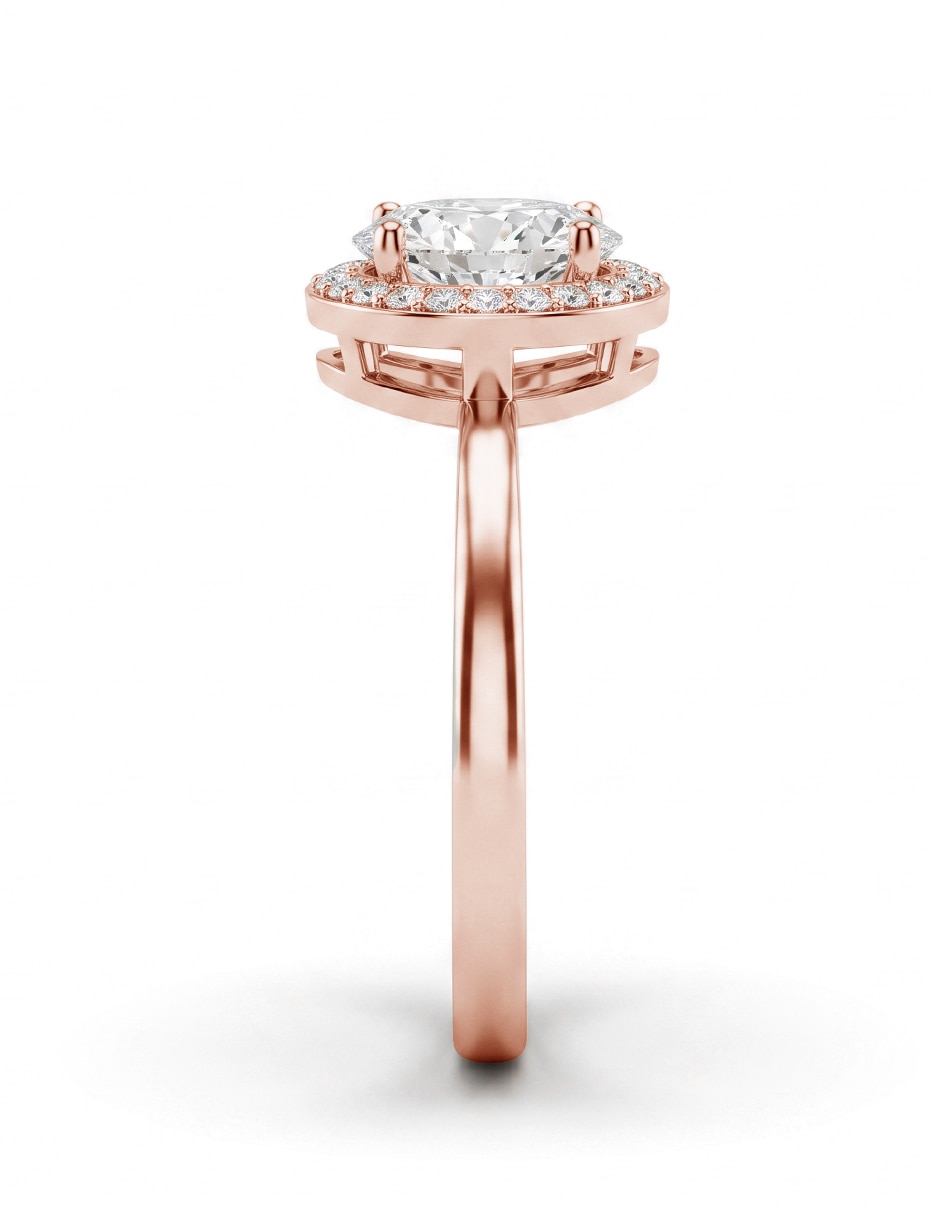 Anillo de compromiso de oro 14 k 3