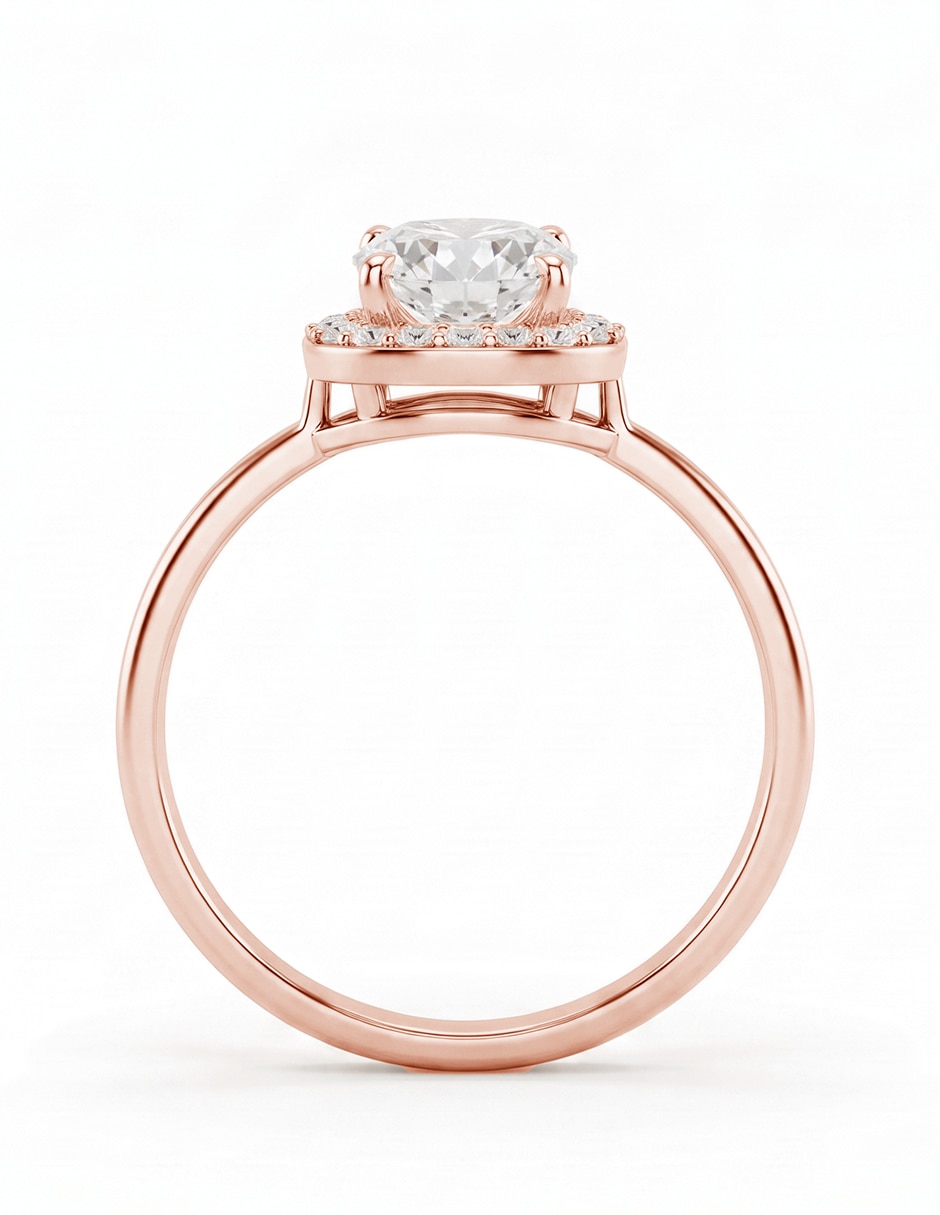 Anillo de compromiso de oro 14 k 4