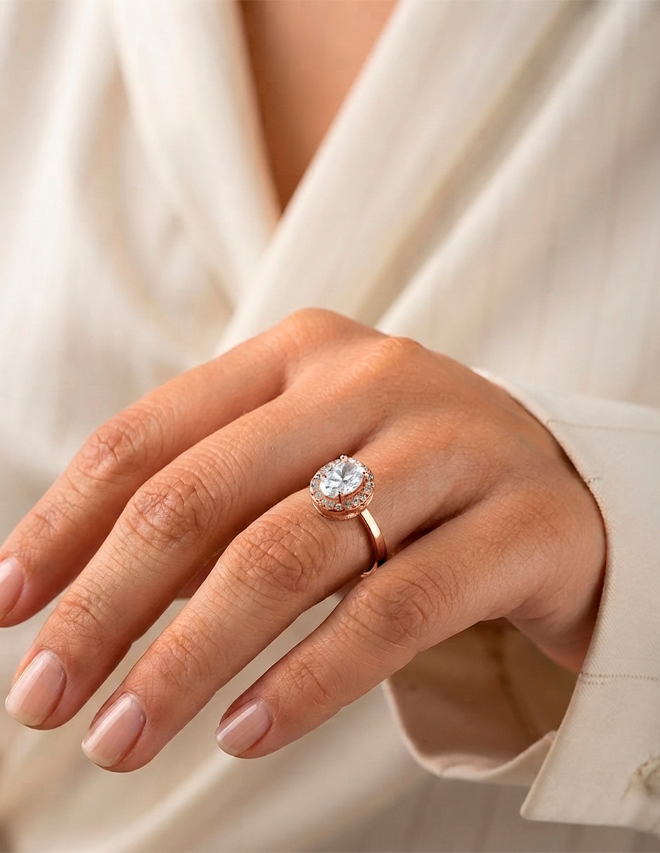 Anillo de compromiso de oro 14 k 5