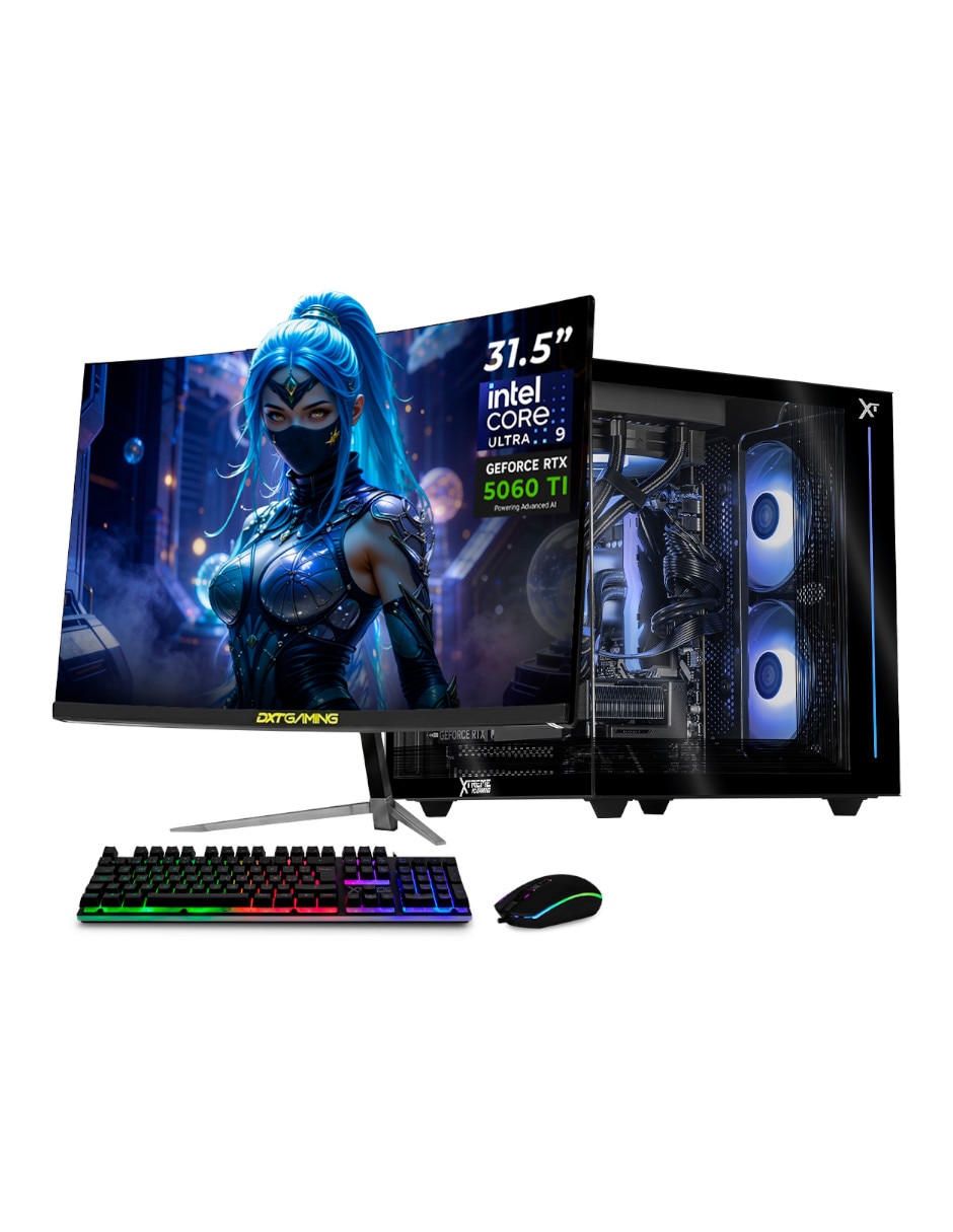Computadora gamer XTPCU932GB55060TIMCCB 31.5 pulgadas Full HD Intel core ultra 9 NVIDIA GeForce RTX 5060 Ti 32 GB RAM 1 TB