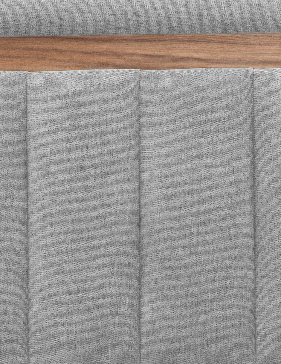 Cabecera de madera y tela 4