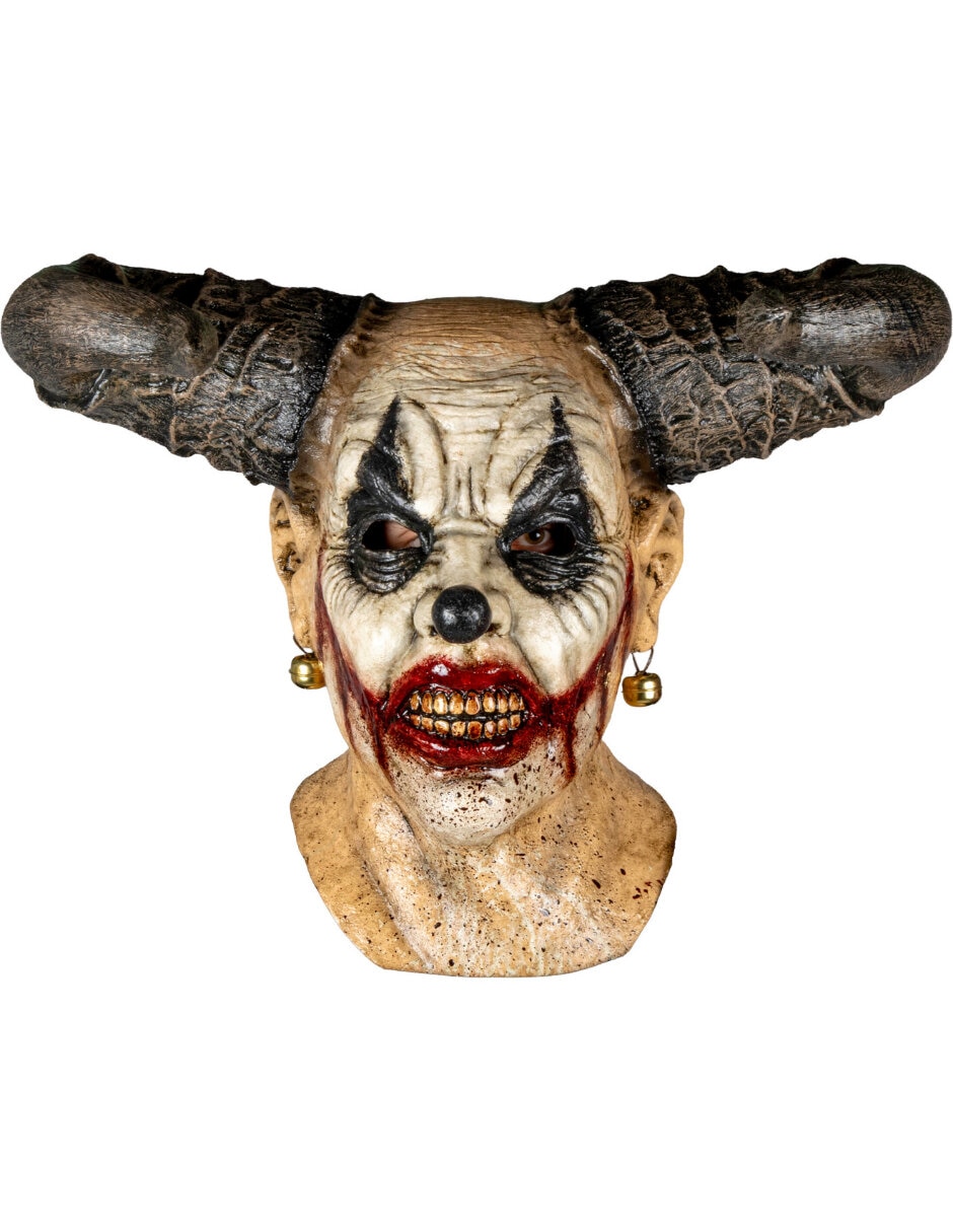 Máscara para disfraz de payaso con cuernos Máscara para disfraz de payaso con cuernos