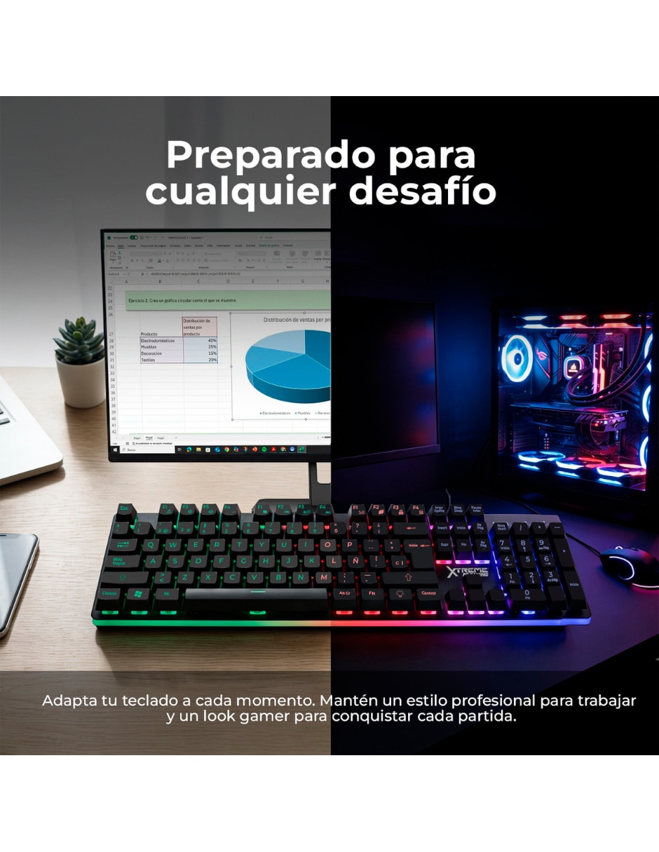Mouse y teclado KXTGK2BK 5