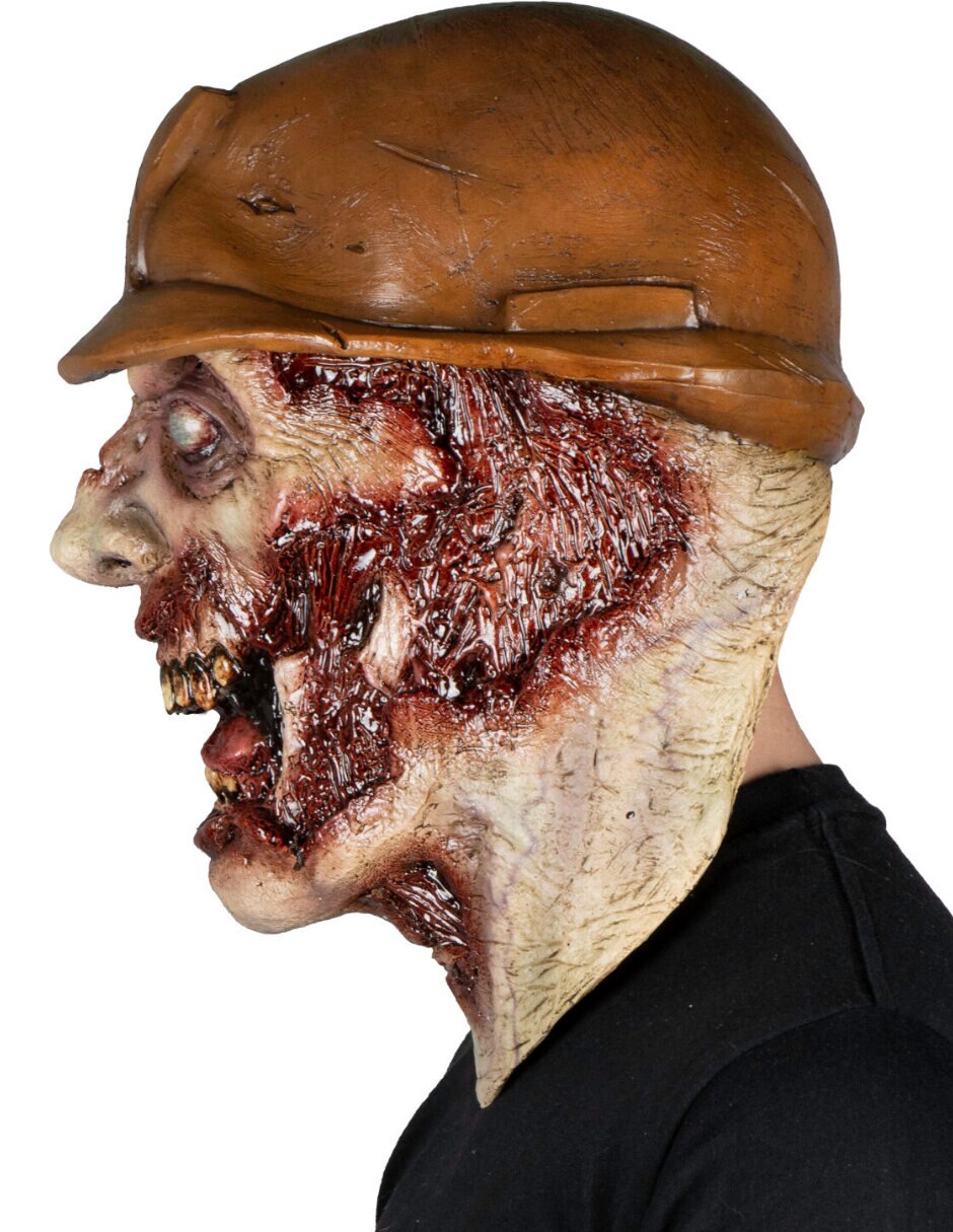 Máscara para disfraz de zombie obrero 7