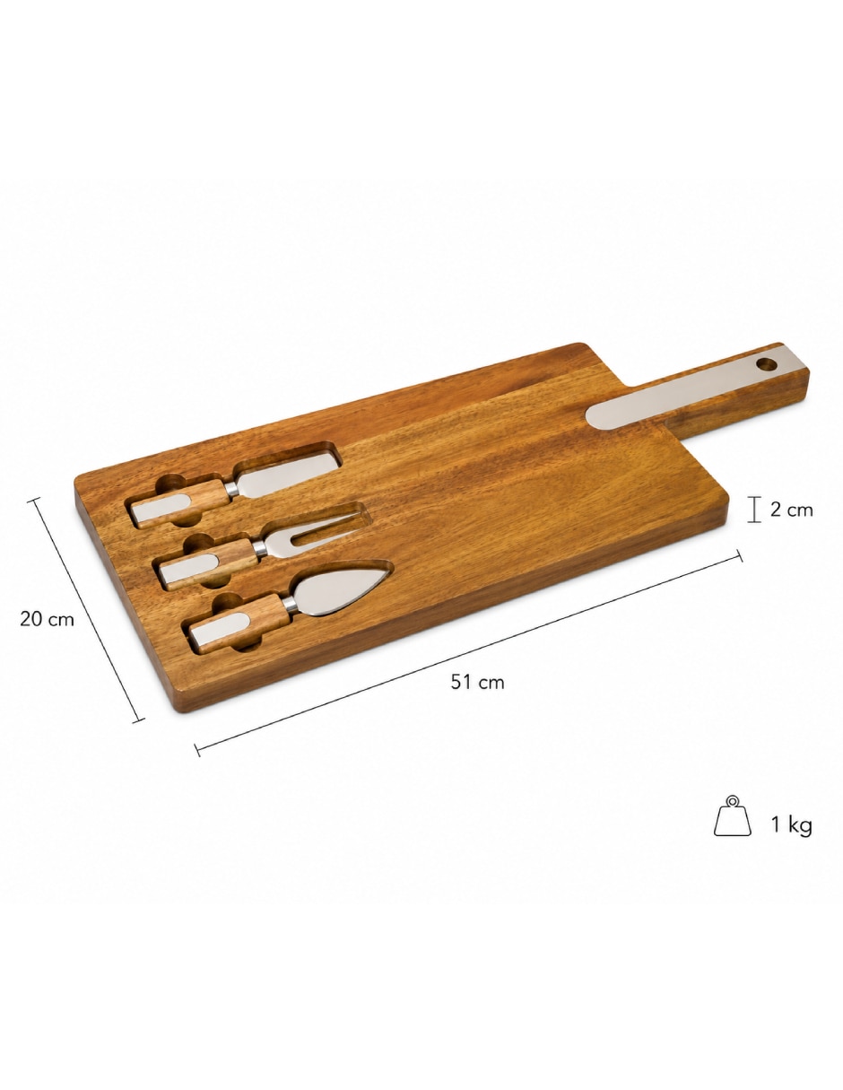 Set tabla para queso de madera 3