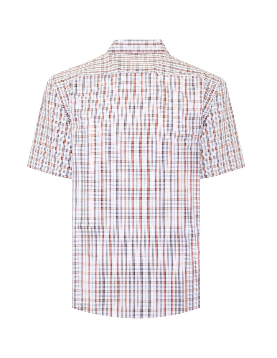 Camisa casual manchester de algodón manga corta para hombre