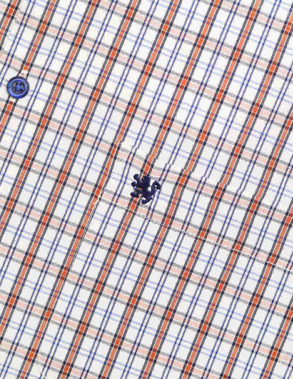 Camisa casual manchester de algodón manga corta para hombre