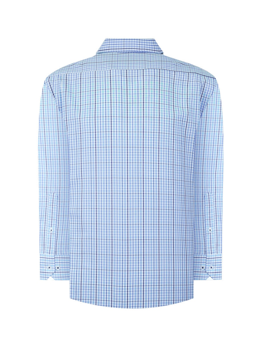 Camisa casual manchester de algodón manga larga para hombre