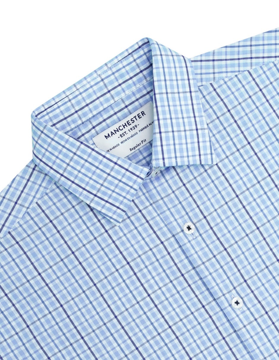 Camisa casual manchester de algodón manga larga para hombre