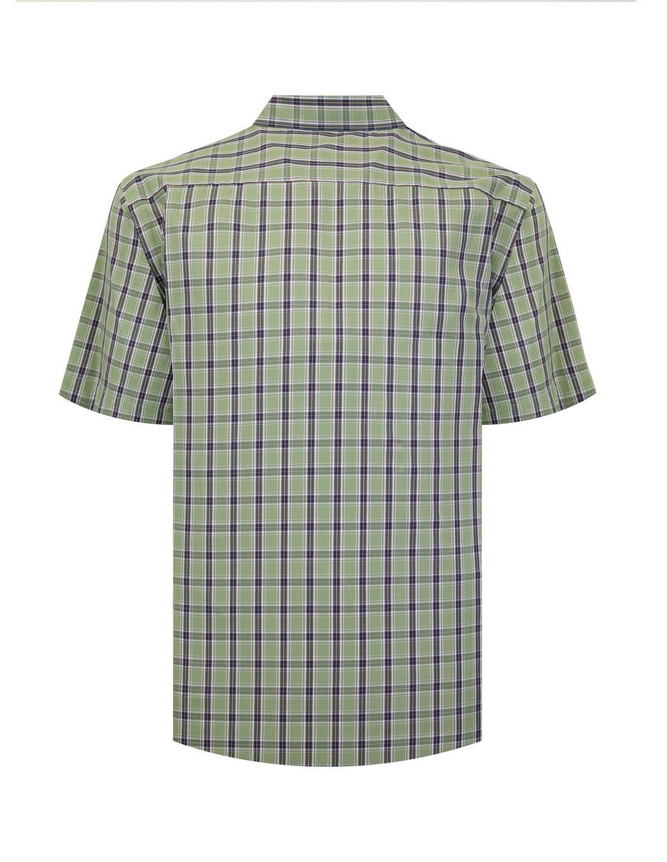 Camisa casual manchester de algodón manga corta para hombre