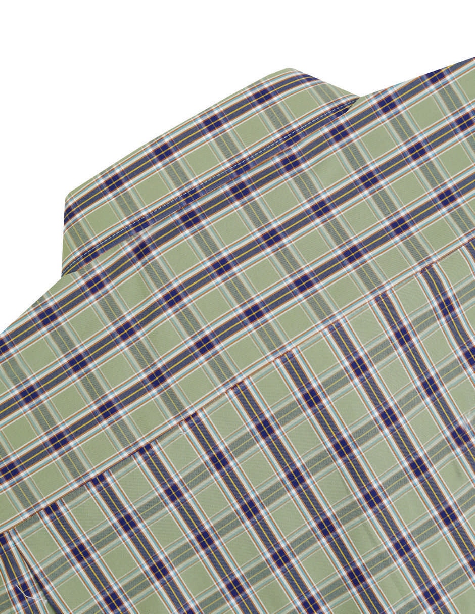 Camisa casual manchester de algodón manga corta para hombre