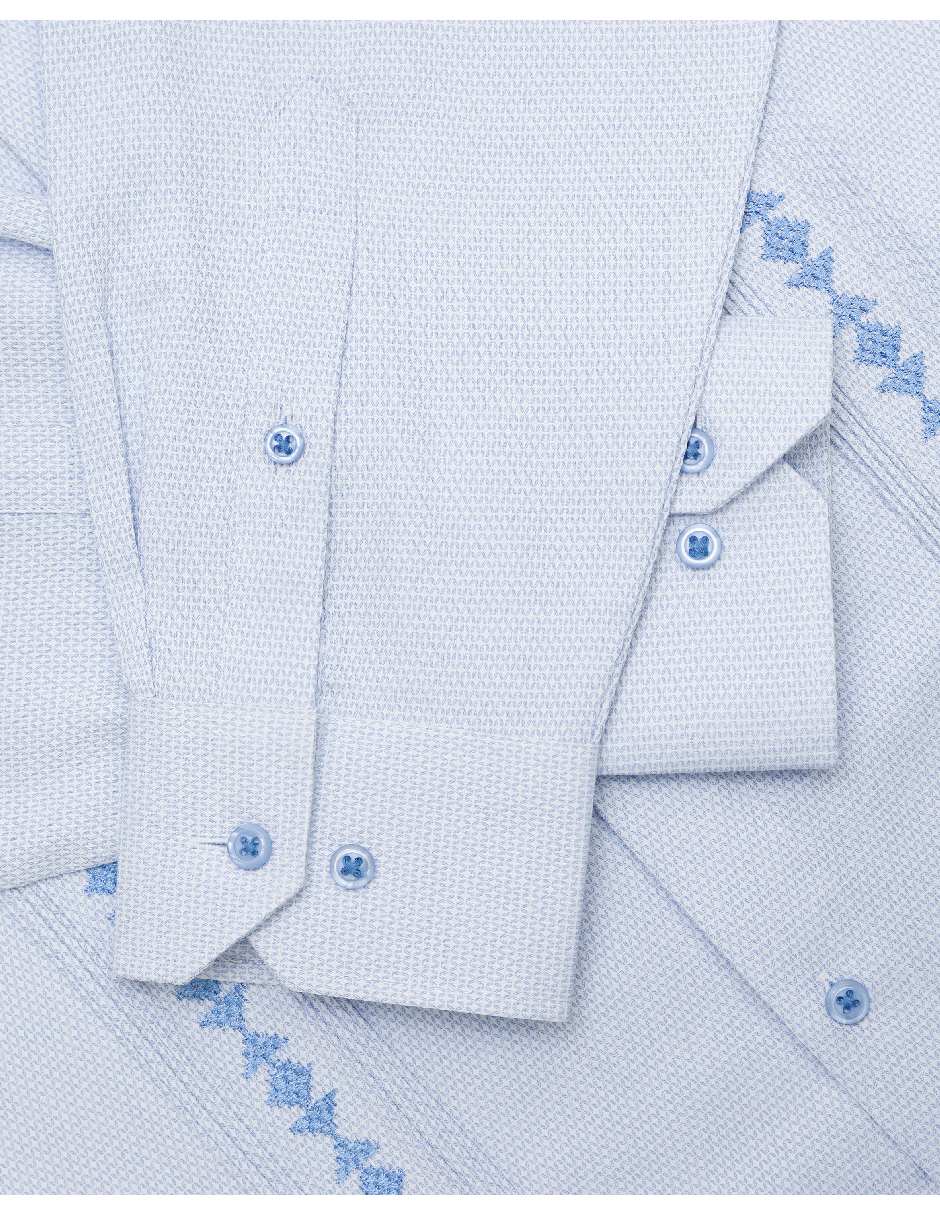 Camisa casual manchester de algodón manga larga para hombre