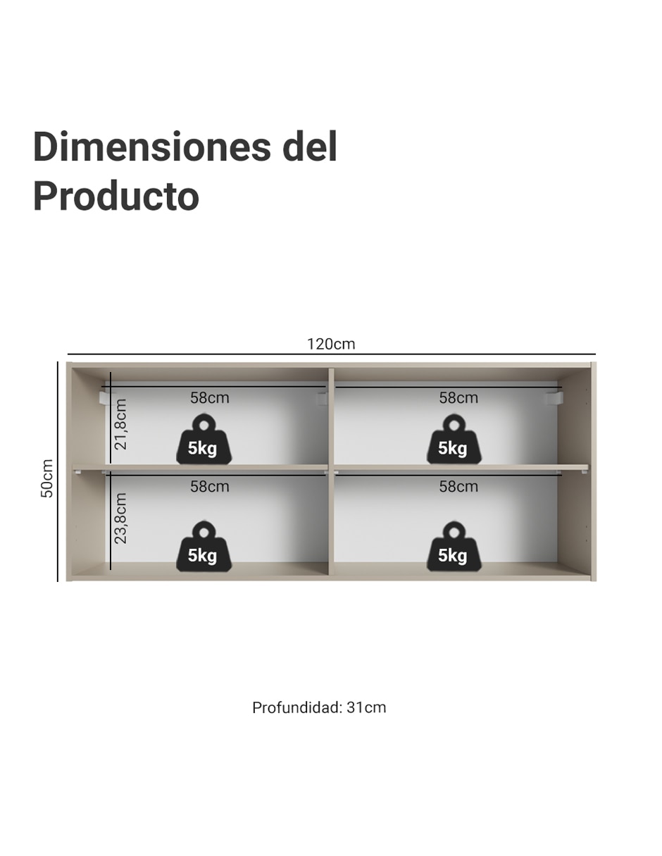 Alacena armable Nice MDF 12