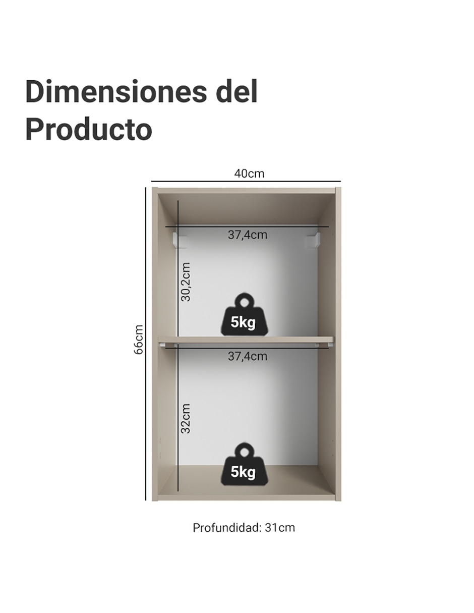 Alacena armable Madesa Nice MDF