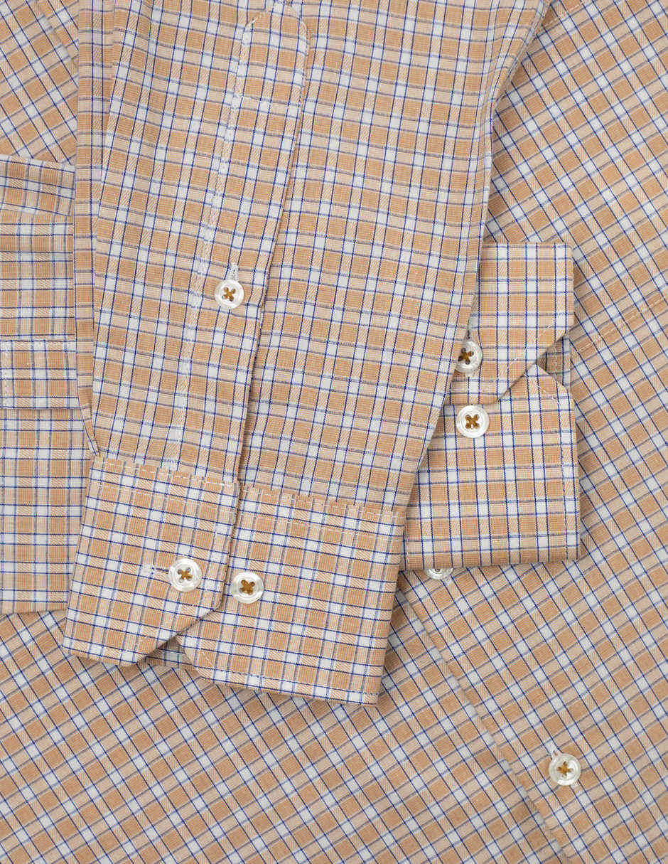 Camisa casual manchester de algodón manga larga para hombre