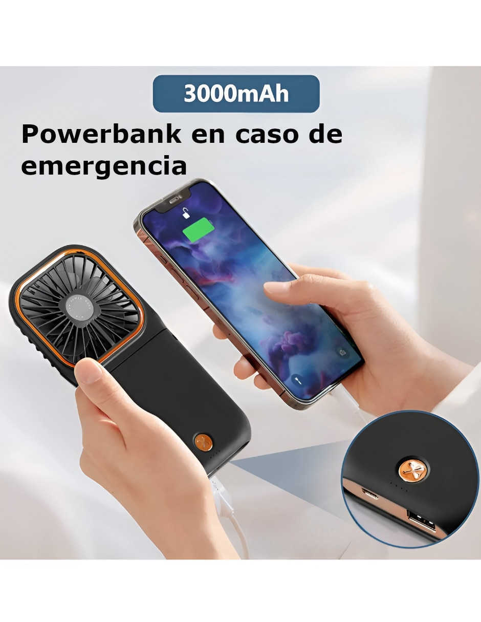 Mini ventilador 3 velocidades 4
