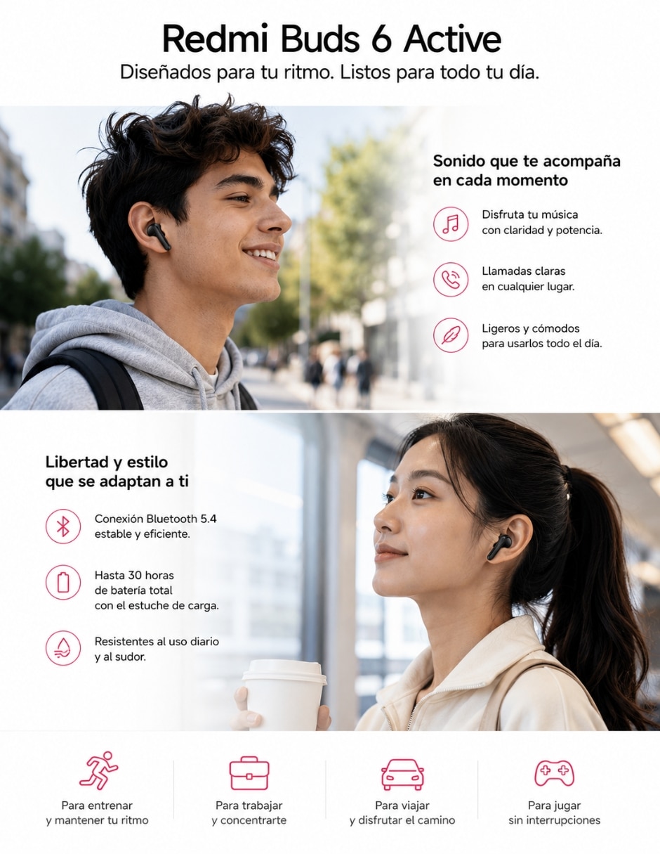 Audífonos True Wireless inalámbricos con cancelación de ruidos 7