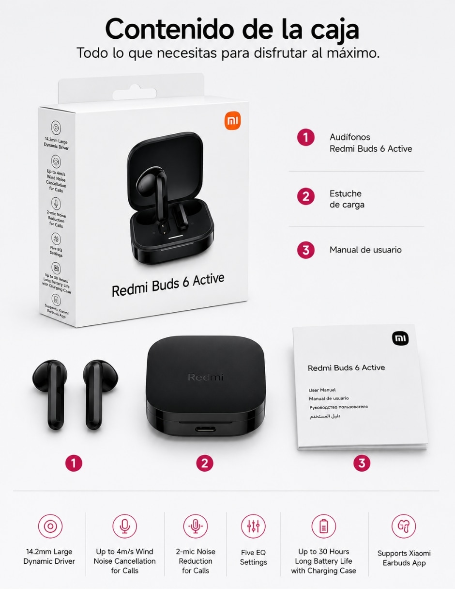 Audífonos True Wireless inalámbricos con cancelación de ruidos 9