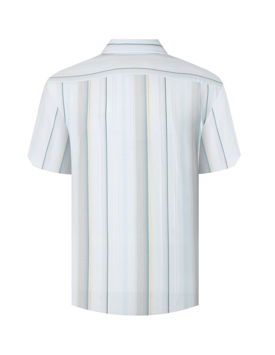 Camisa casual manchester de algodón manga corta para hombre