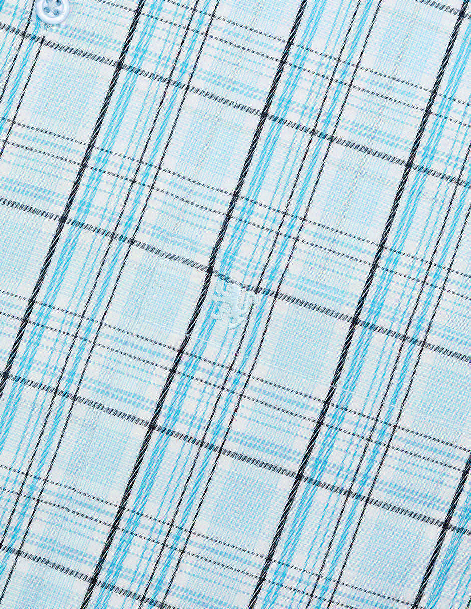 Camisa casual manchester de algodón manga larga para hombre