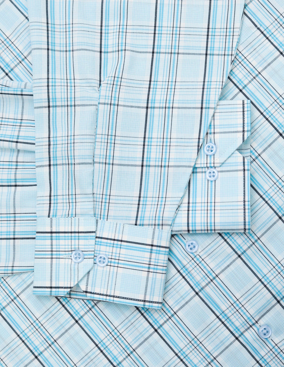 Camisa casual manchester de algodón manga larga para hombre