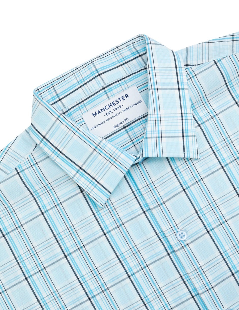 Camisa casual manchester de algodón manga larga para hombre