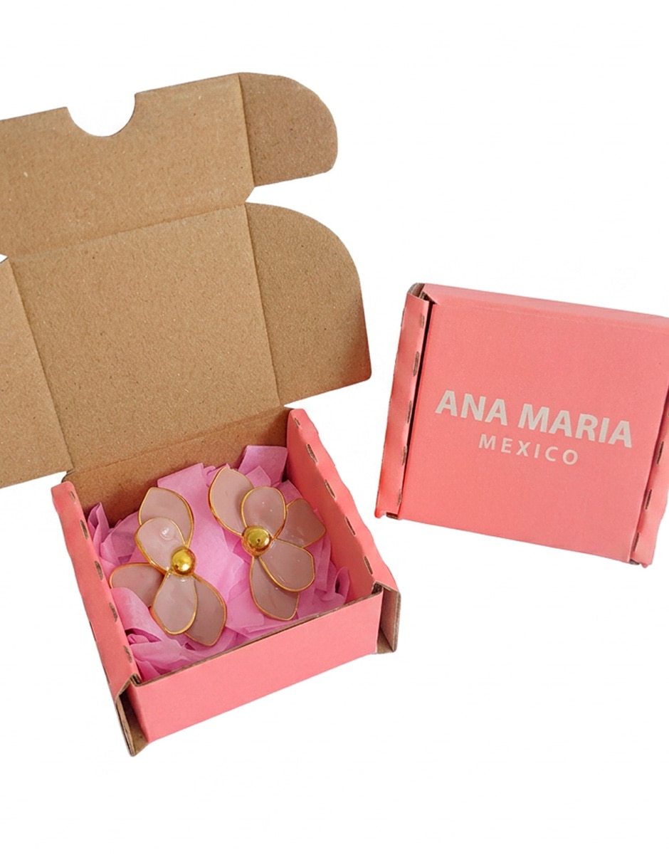 Largos de (si aplica) Flor Flor Aretes de Flor de Acero inoxidable 18 K con acabado Baño de oro Sin gema 3