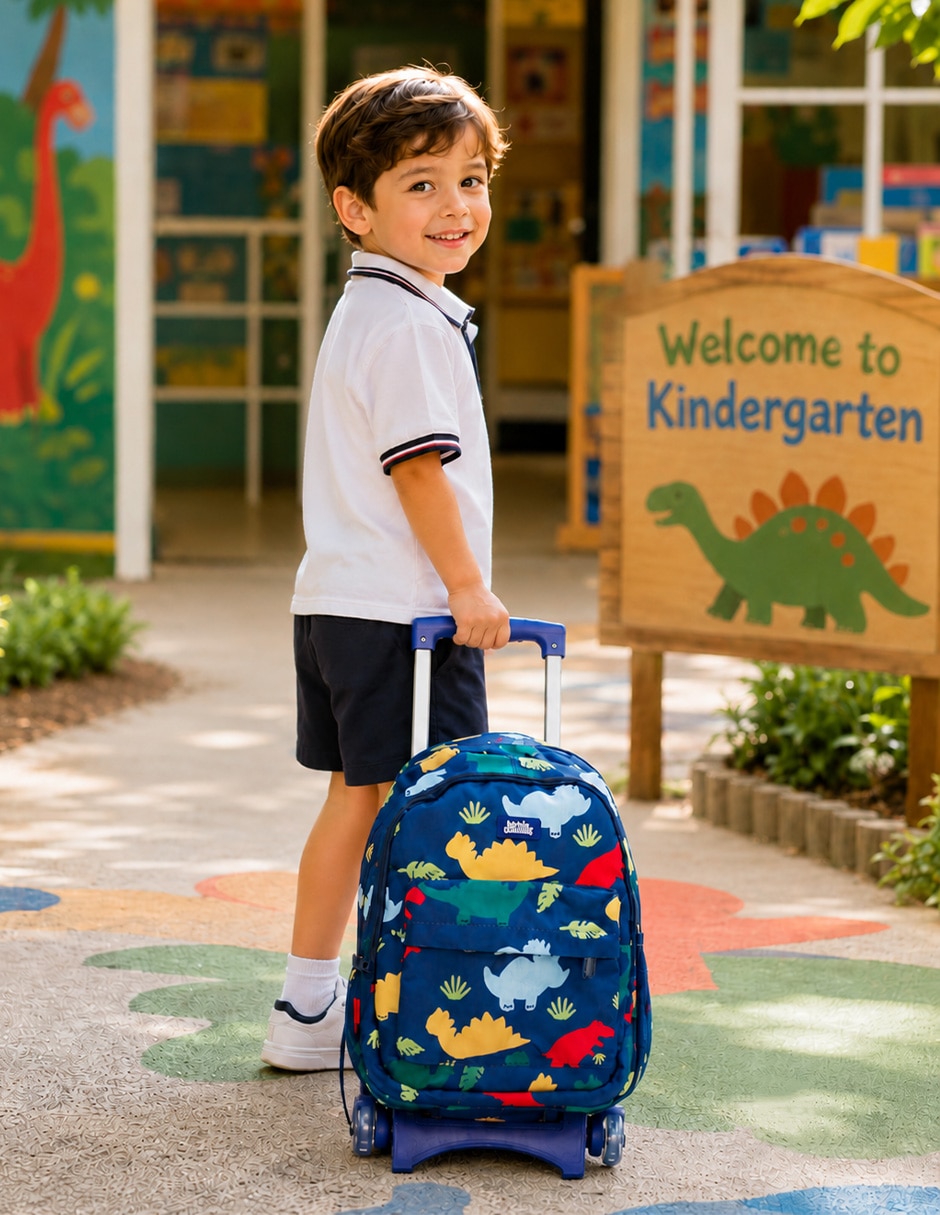 Set mochila con ruedas escolar Dinosaurios BUBBLE GUMMERS No para Niño
