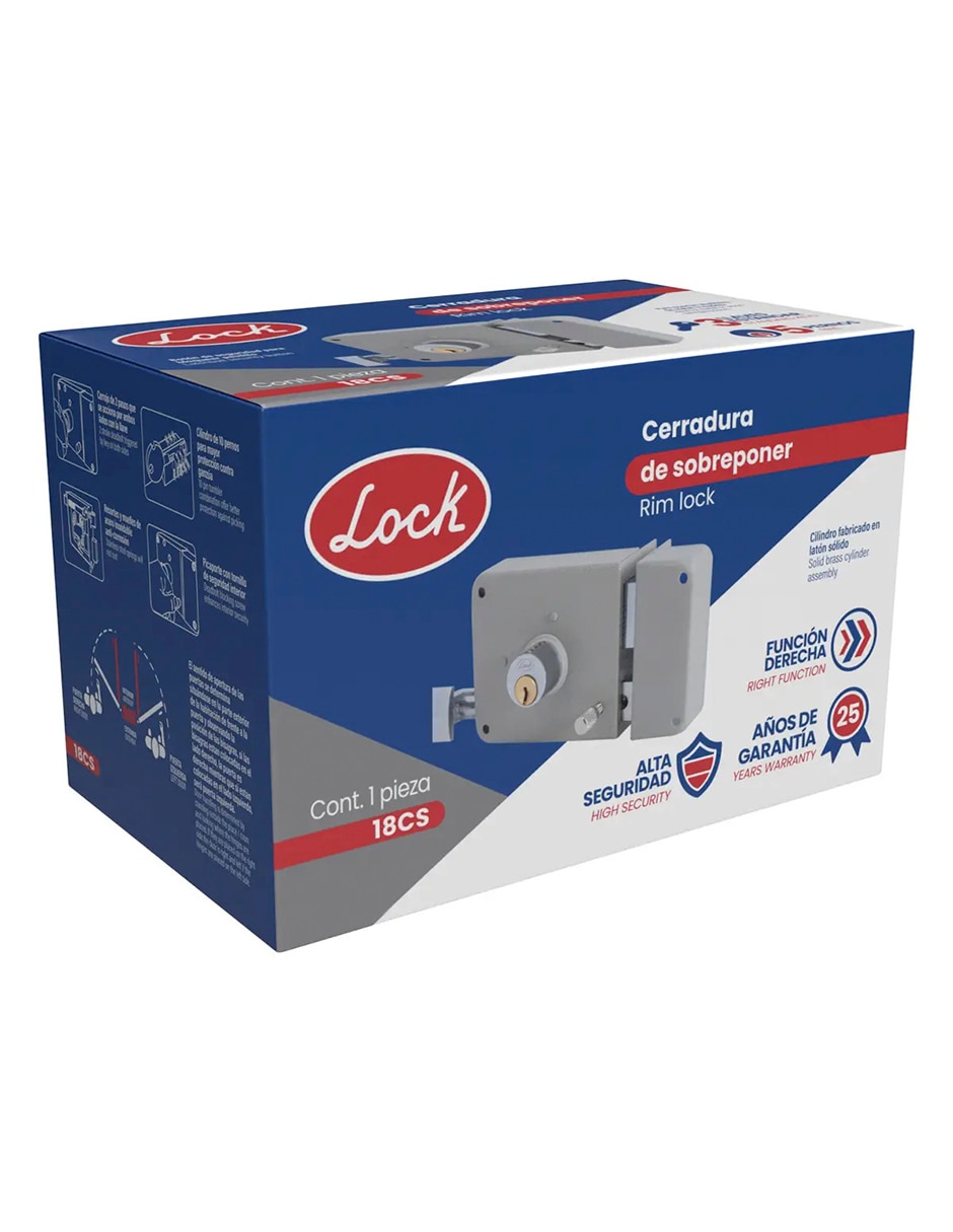 Cerradura sobreponer 18cs de derecha 2