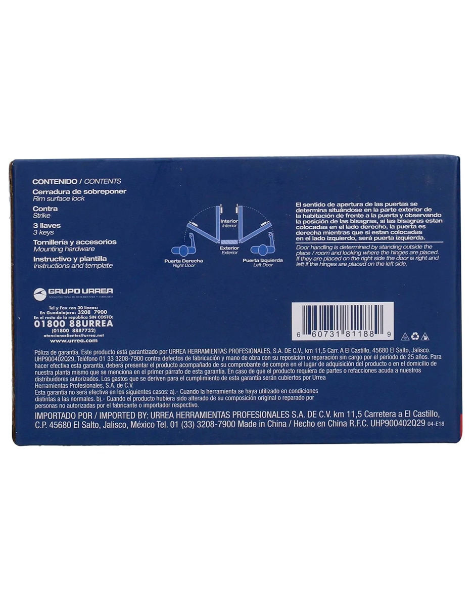 Cerradura sobreponer 26cs de derecha 2