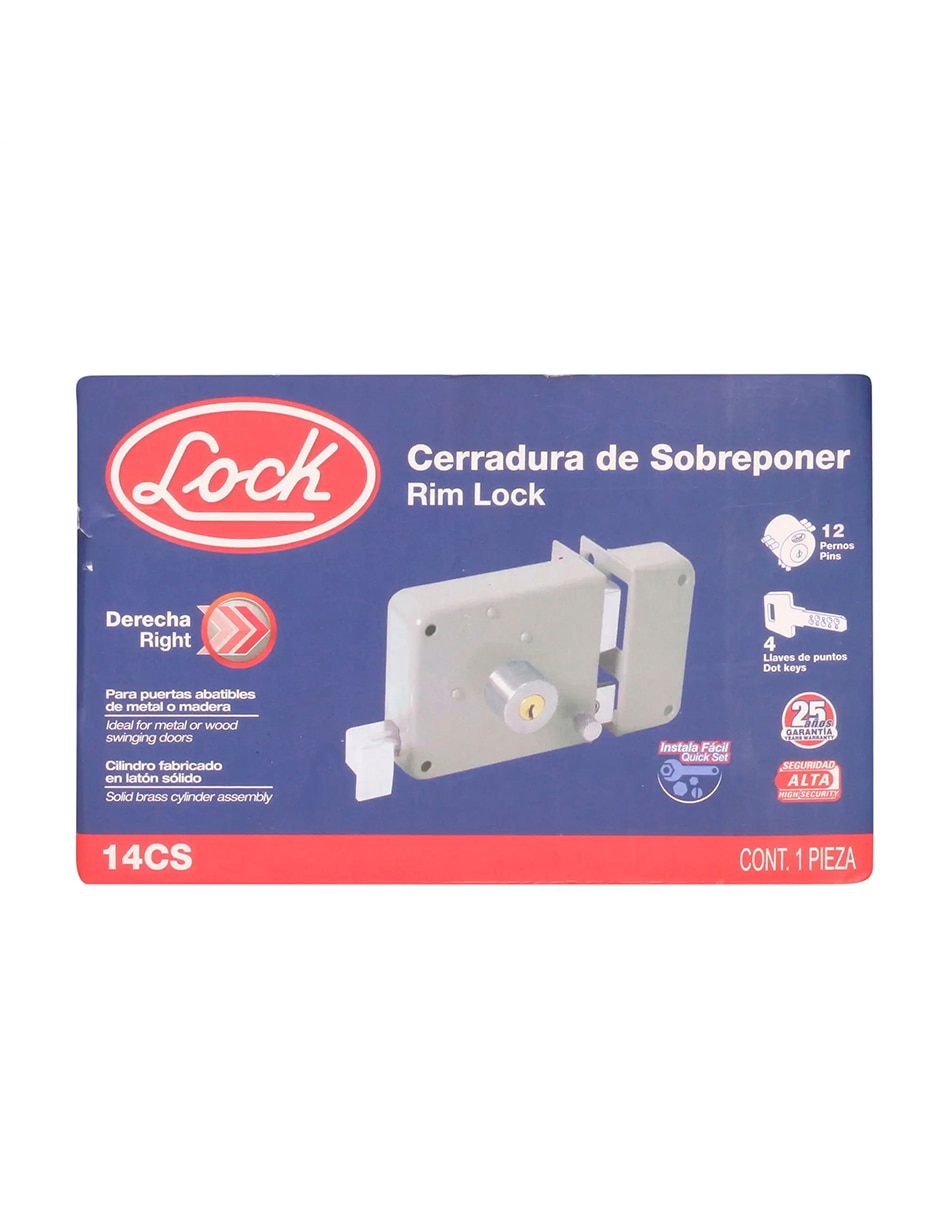 Cerradura sobreponer 14cs de derecha 5