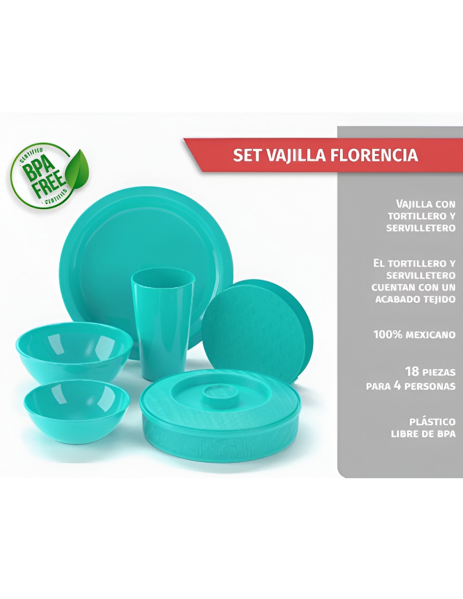 Vajilla infantil de plástico para 4 personas 4