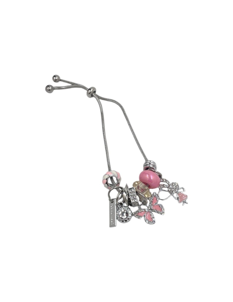 Pulsera y charms con zirconia