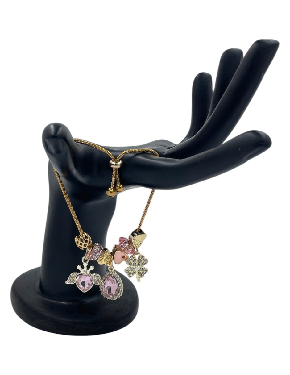 Pulsera y charms con zirconia 3
